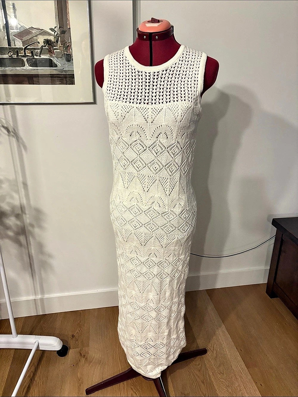 Z Supply Cream Knit Maxi Dress Size XS Like New